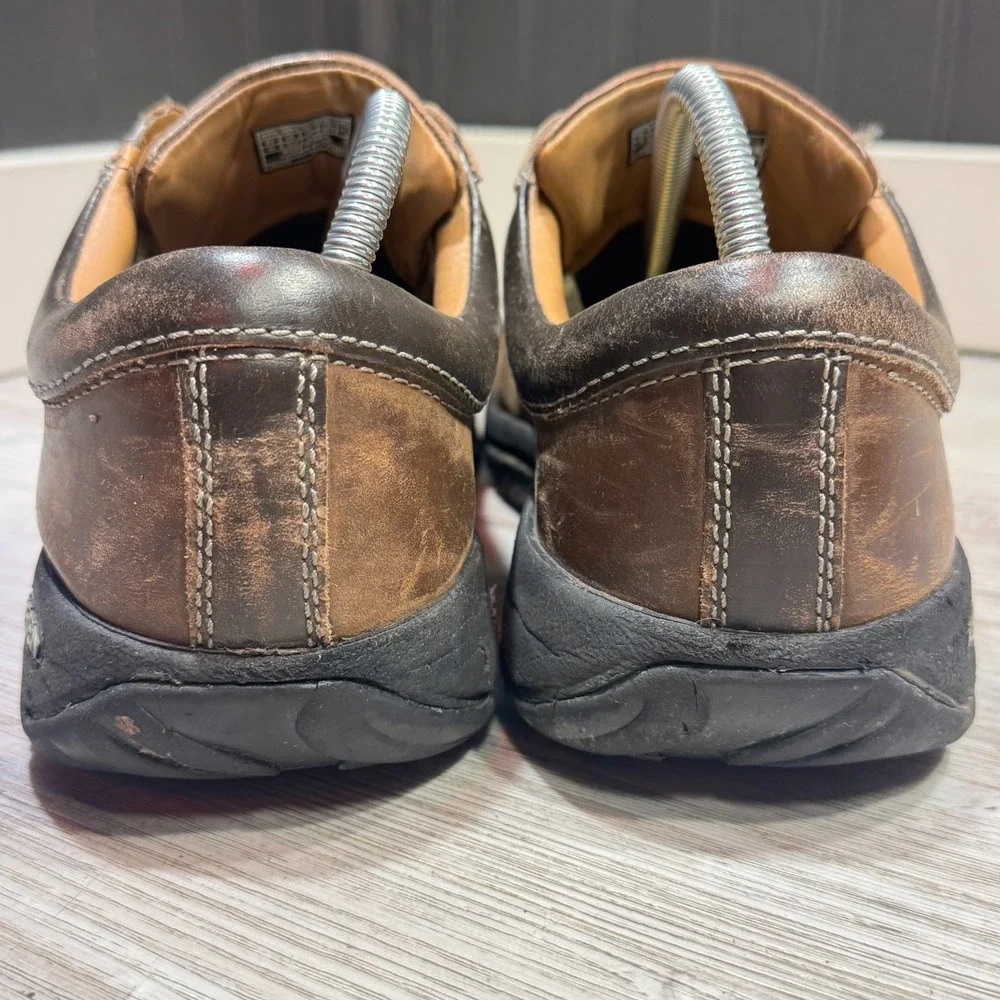 KEEN Austin Mens Brown Leather Oxford Shoes - 10.5